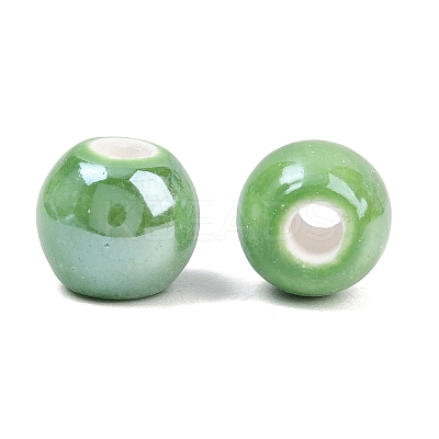 Glazed Porcelain Round Beads X-PORC-S489-8mm-09-1
