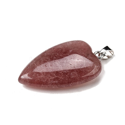 Natural Strawberry Quartz Pendants G-F820-04P-09-1