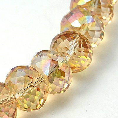 Electorplated Glass Beads EGLA-E005-12-1
