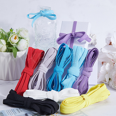 40 Yards 8 Colors Flat Polyester Non-slip Elastic Cord OCOR-GF0003-65-1