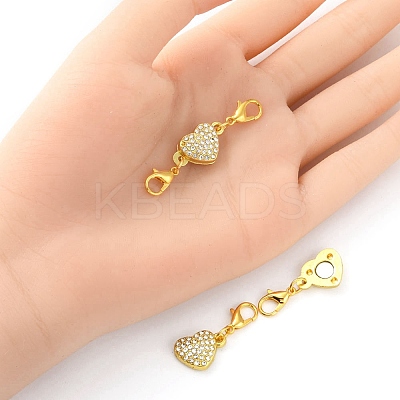 Alloy Crystal Rhinestone Magnetic Clasps ALRI-YW0001-10G-1
