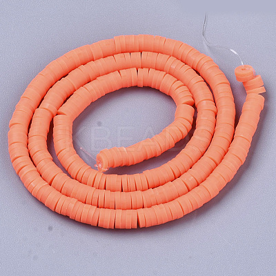 Handmade Polymer Clay Bead Strands CLAY-S094-4mm-A05-1