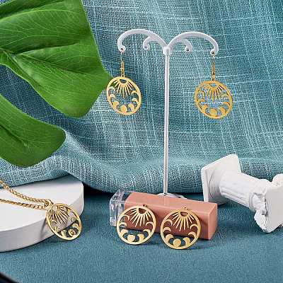 5Pcs Ion Plating(IP) 201 Stainless Steel Pendants STAS-SZ0002-07G-1