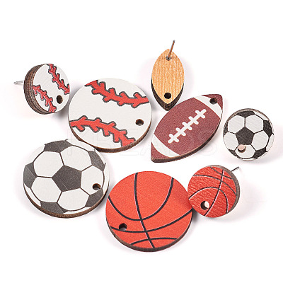 DIY Sport Theme Earring Making Kit DIY-TA0006-10-1