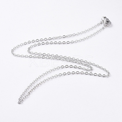 Tarnish Resistant 304 Stainless Steel Women Chain Necklaces NJEW-C079-01-1