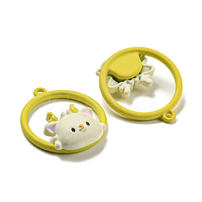 Spray Painted Zinc Alloy Pendant PALLOY-Q459-01-1