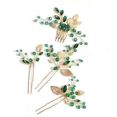 Alloy Hair Forks & Hair Combs Set PW-WG8F762-01-1