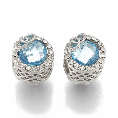 Alloy Rhinestone Beads PALLOY-T048-13P-03-1