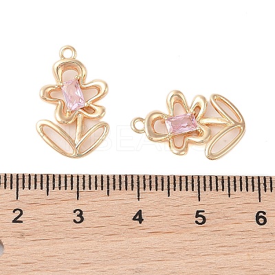 Brass Glass Pendants KK-N254-50B-G-1