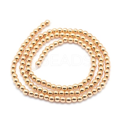 Electroplate Non-magnetic Synthetic Hematite Beads Strands G-L485-01D-LG-1