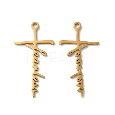 Ion Plating(IP) 304 Stainless Steel Pendants STAS-H212-02G-1
