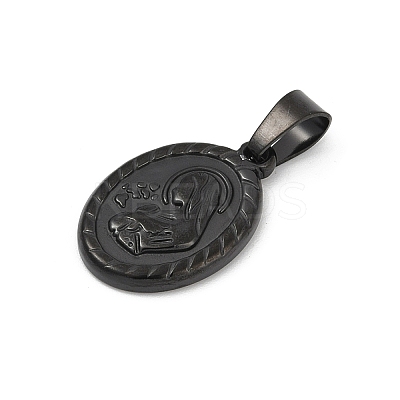 Ion Plating(IP) 201 Stainless Steel Pendants STAS-O111-05B-1