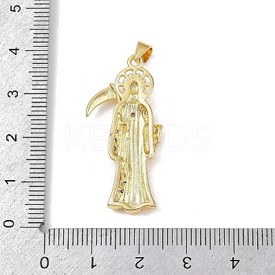 Brass Micro Pave Cubic Zirconia Pendants KK-R230-11G-1