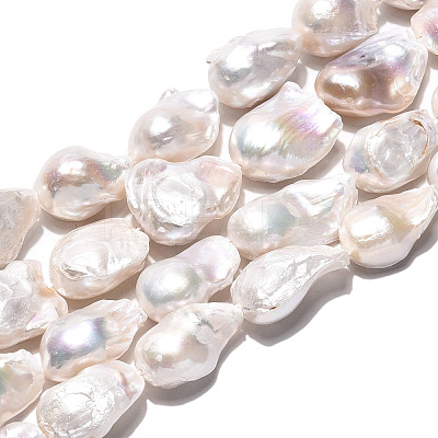 Natural Baroque Pearl Keshi Pearl Beads Strands PEAR-S019-05E-1