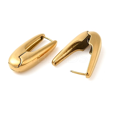 Real 18K Gold Plated 304 Stainless Stee Hoop Earrings LS-EJEW-U009-02G-08-1