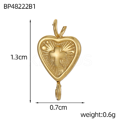 304 Stainless Steel Connector Charms STAS-OY007-26G-1