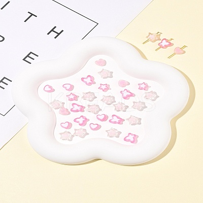 200Pcs 5 Styles Transparent Acrylic Beads TACR-FS0001-54A-1