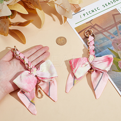 2Pcs Polyester Bowknot Bag Extension Chains PURS-ME0001-01A-1