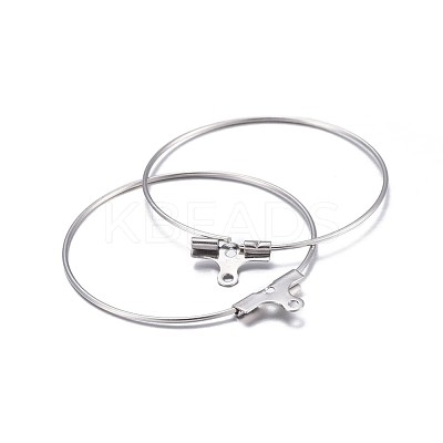Tarnish Resistant 316 Surgical Stainless Steel Hoop Earring Findings STAS-P238-09P-03-1