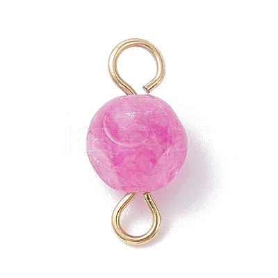 Natural Colorful Tourmaline Dice Connector Charms PALLOY-JF04323-02-1