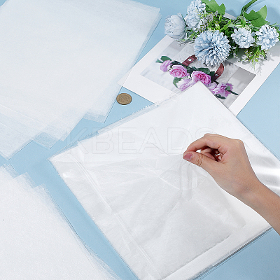 114Pcs Square Cotton Flower Bouquet Wrapping Paper Decoration AJEW-SP0004-30C-1