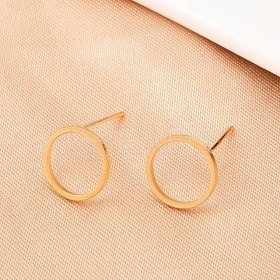 316 Stainless Steel Stud Earrings X-EJEW-D339-05G-1