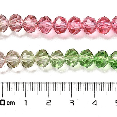 Transparent Painted Glass Beads Strands LS-DGLA-A034-T6mm-A18-1