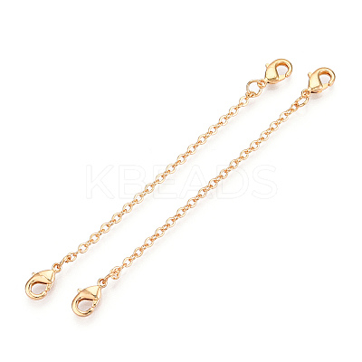 Brass Cable Chain Chain Extender KK-ZX024-37G-E-1