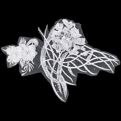 Flower Lace Embroidery Sewing Fiber Appliques DIY-WH20011-90D-1