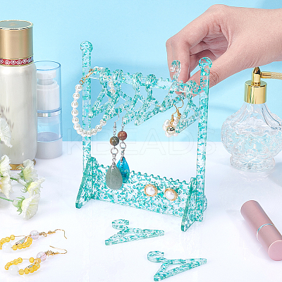 Transparent Acrylic Earring Display Stands EDIS-PH0001-27B-1