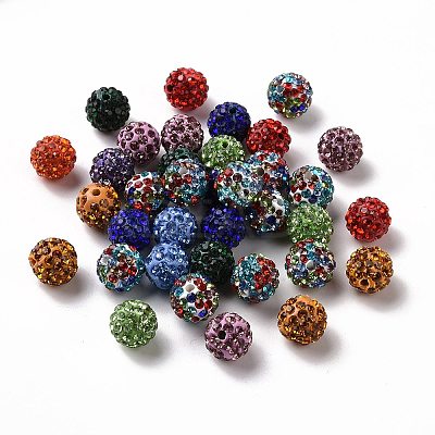 Pave Disco Ball Beads RB-A130-10mm-M-1