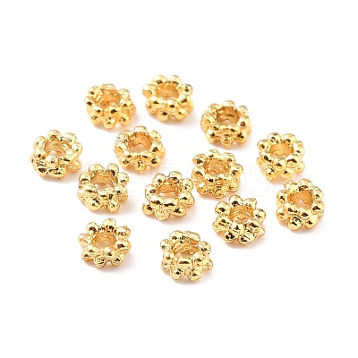 Rack Plating Alloy Beads PALLOY-Z013-15G-RS-1
