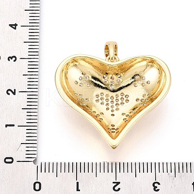 Brass Micro Pave Clear Cubic Zirconia Pendants KK-N268-97B-G-1