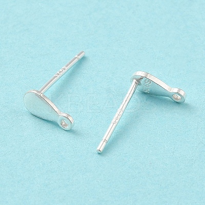Teardrop 925 Sterling Silver Stud Earring Finddings STER-K174-14S-1