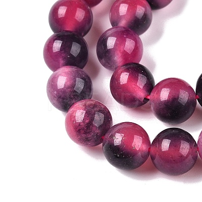 Dyed Natural White Jade Beads Strands G-T138-8mm-210-15-1