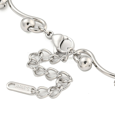Non-Tarnish 304 Stainless Steel Ball Link Necklaces for Women NJEW-S426-08P-1