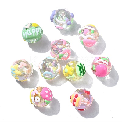 20Pcs 10 Styles Handmade Transparent Acrylic Beads MACR-CJ0002-14-1