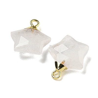 Natural Quartz Crystal Pendants G-P540-01G-02-1