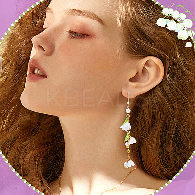4Pair 304 Stainless Steel Dangle Stud Earrings for Women EJEW-UN00009-1