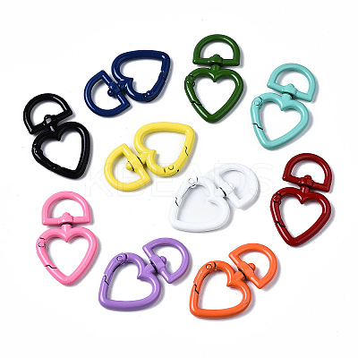 Spray Painted Eco-Friendly Alloy Swivel Snap Hooks Clasps LS-PALLOY-T080-07-NR-1