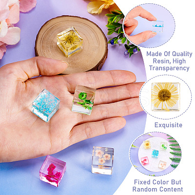 5Pcs 5 Colors Resin Cube Fridge Magnet Home Decoration Accessoriesa FIND-TA0005-87-1