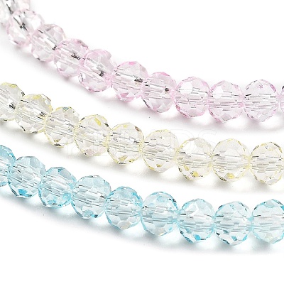 Transparent Painted Glass Beads Strands DGLA-A034-T4mm-A21-1