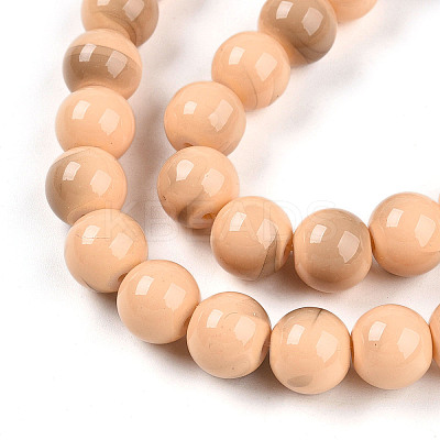 Baking Paint Glass Beads Strands DGLA-N013-10mm-07-1
