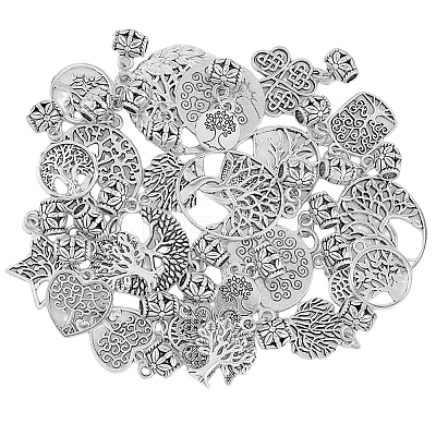 32Pcs Tibetan Style Alloy Pendants PALLOY-PH01355-1
