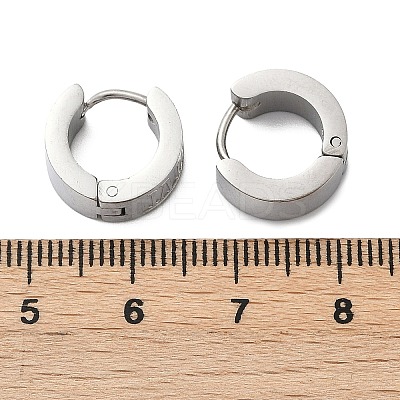 304 Stainless Steel Polishing Effect Hoop Earrings EJEW-M001-39P-1