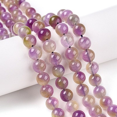 Dyed Natural White Jade Beads Strands G-T138-8mm-210-27-1