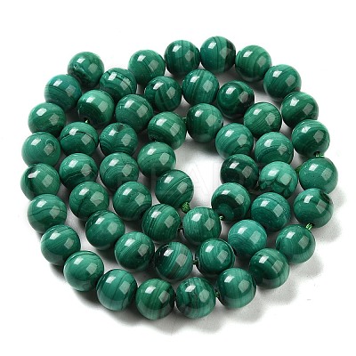 Natural Malachite Beads Strands G-F571-27A1-7mm-1