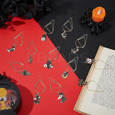 12Pcs 12 Styles Gothic Style Iron Paper Clips AJEW-AR00005-1