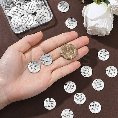 50Pcs Tibetan Style Alloy Pendants TIBE-SC0002-28-1