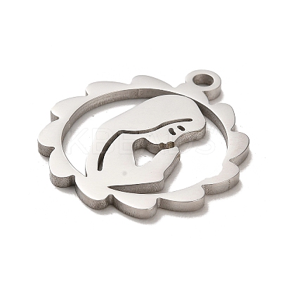 Non-Tarnish 304 Stainless Steel Pendants STAS-B054-08P-1